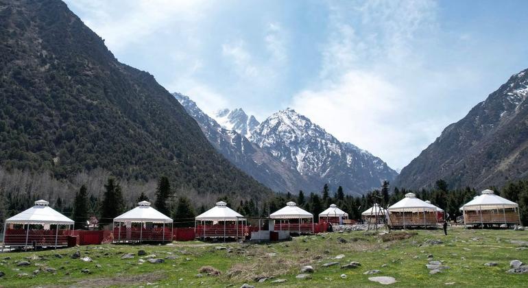 Горы в Кыргызстане.